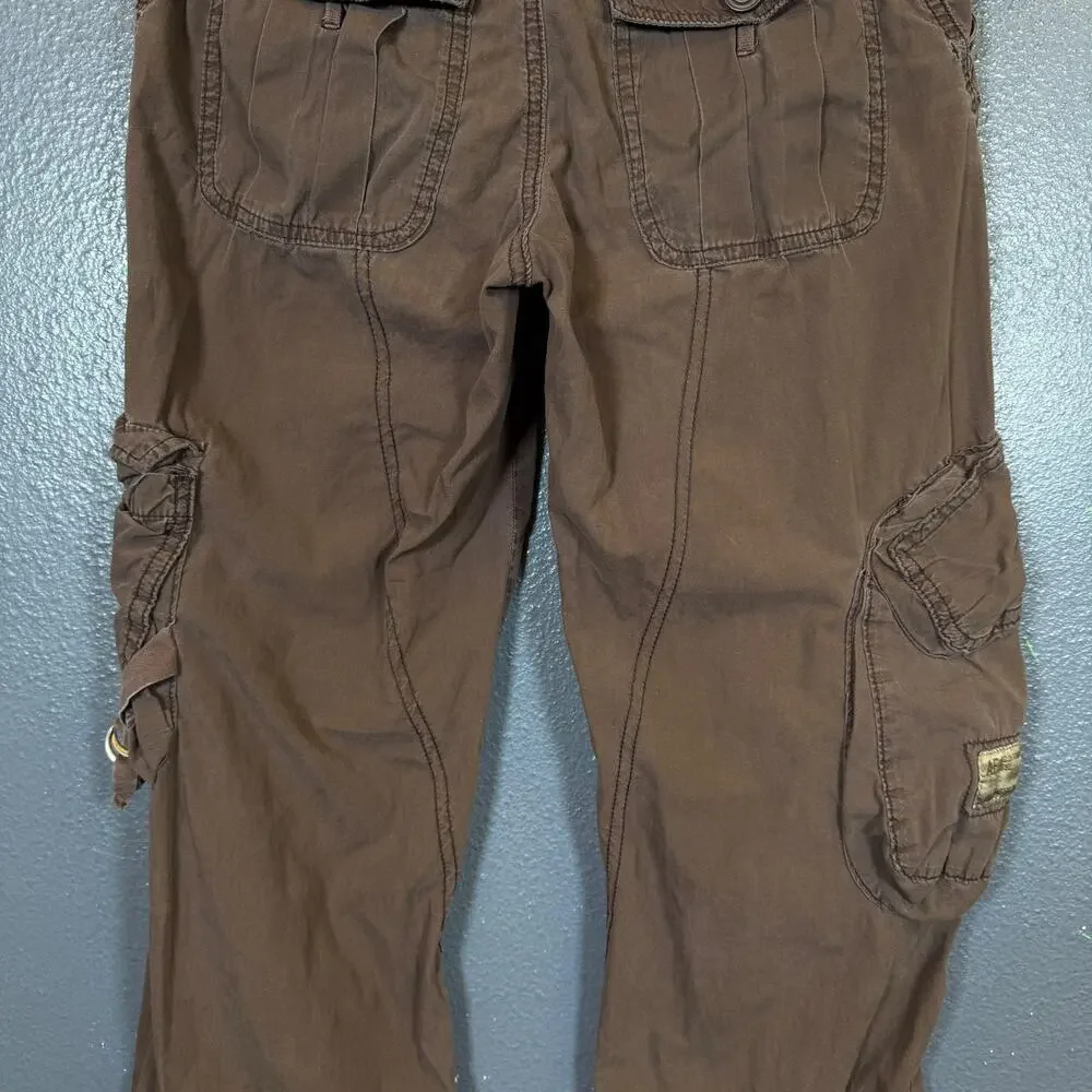 Abercrombie and Fitch 29/31 brown DISTRESSED CARGO VINTAGE Y2K baggy